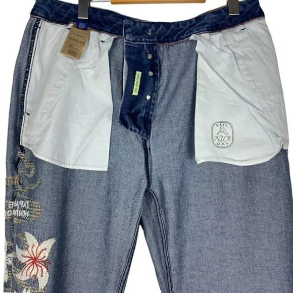 Scotch & Soda The Verve Straight Leg Relaxed Utility Fit embroidered Jeans 36 32 - Picture 5 of 16